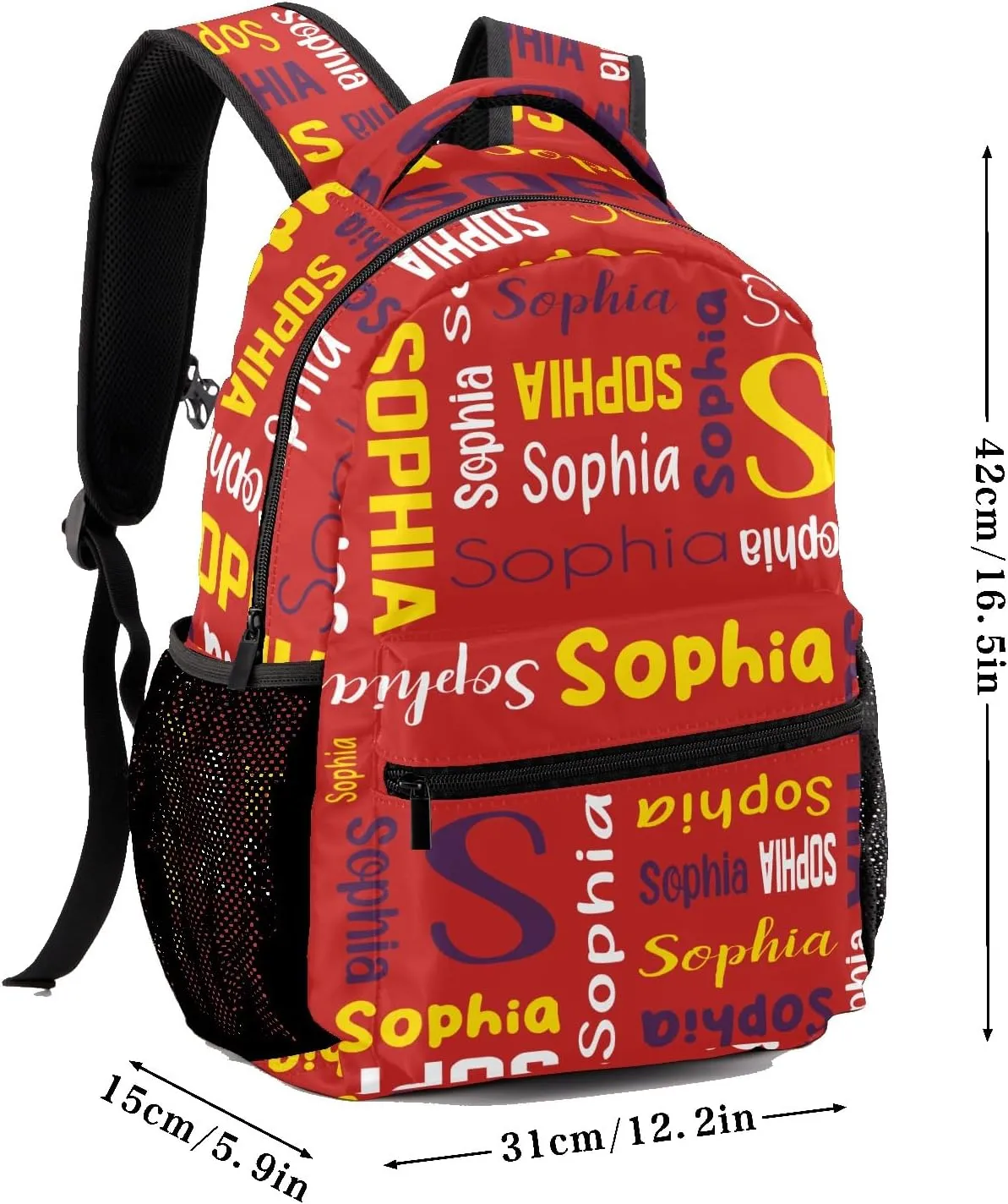 Waterproof Personalized Bookbag Custom Backpack with Name for Elementary Girls Boys, Unique Customized School Book Bag, Customize Back Pack Gift for Kids, 1 Pack