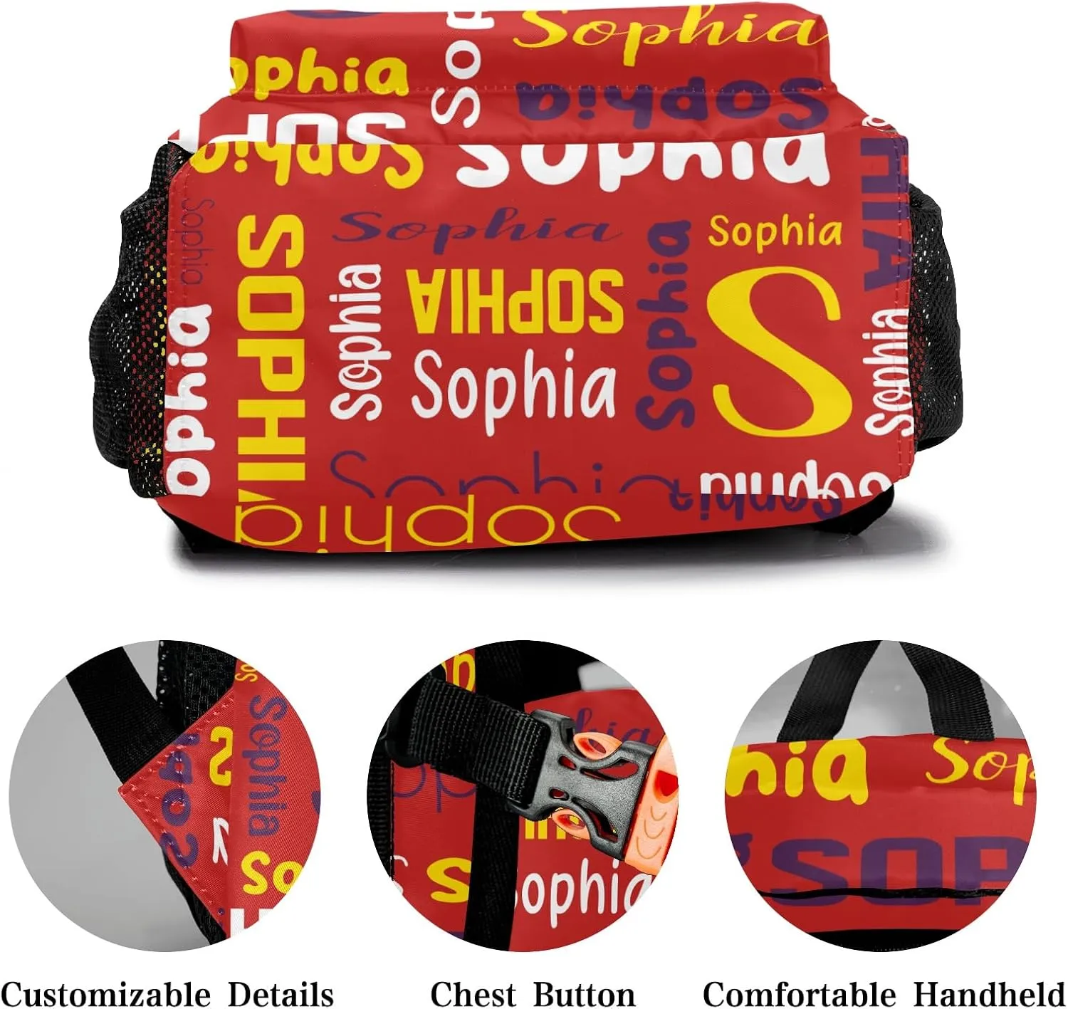Waterproof Personalized Bookbag Custom Backpack with Name for Elementary Girls Boys, Unique Customized School Book Bag, Customize Back Pack Gift for Kids, 1 Pack