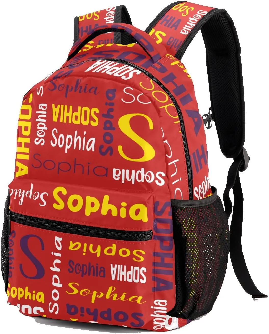 Waterproof Personalized Bookbag Custom Backpack with Name for Elementary Girls Boys, Unique Customized School Book Bag, Customize Back Pack Gift for Kids, 1 Pack