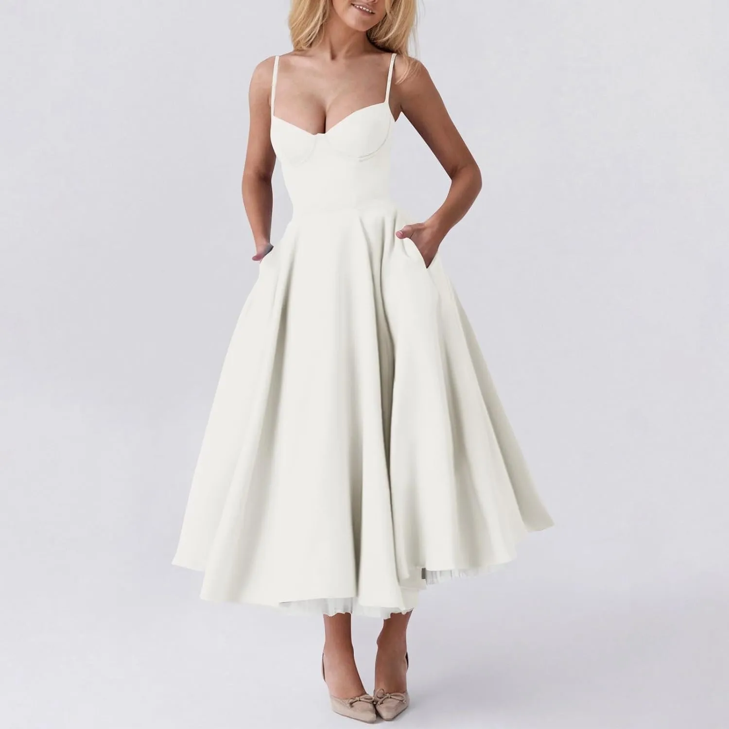 Wedding Guest Dresses for Women Spaghetti Straps Corset Homecoming Floral Cocktail Dress Lace Maxi Prom Dresses
