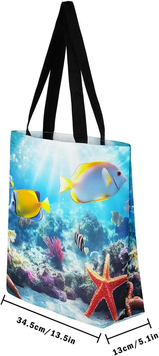 Wild Animals Canvas Tote Bag for Women,Tiger Leopard Travel Bag Zebra Giraffe Cheetah Cloth Cotton Bags