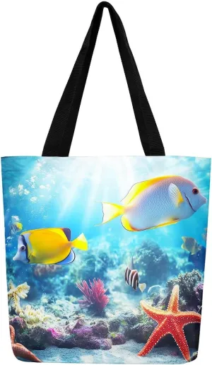 Wild Animals Canvas Tote Bag for Women,Tiger Leopard Travel Bag Zebra Giraffe Cheetah Cloth Cotton Bags