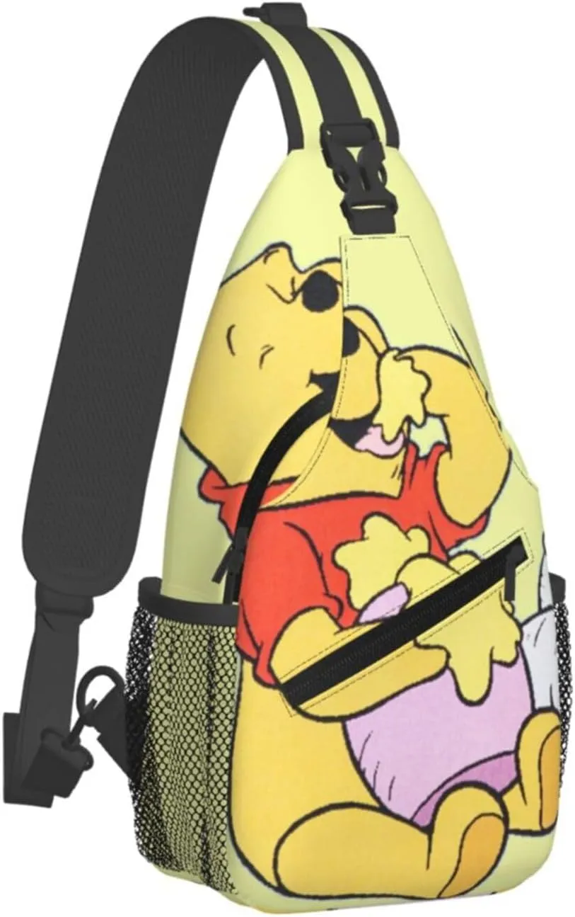 Win-nie The Pooh Crossbody Bag Sling Shoulder Bag for Outdoor Travel Sports Camping Hiking Shoulder Bags