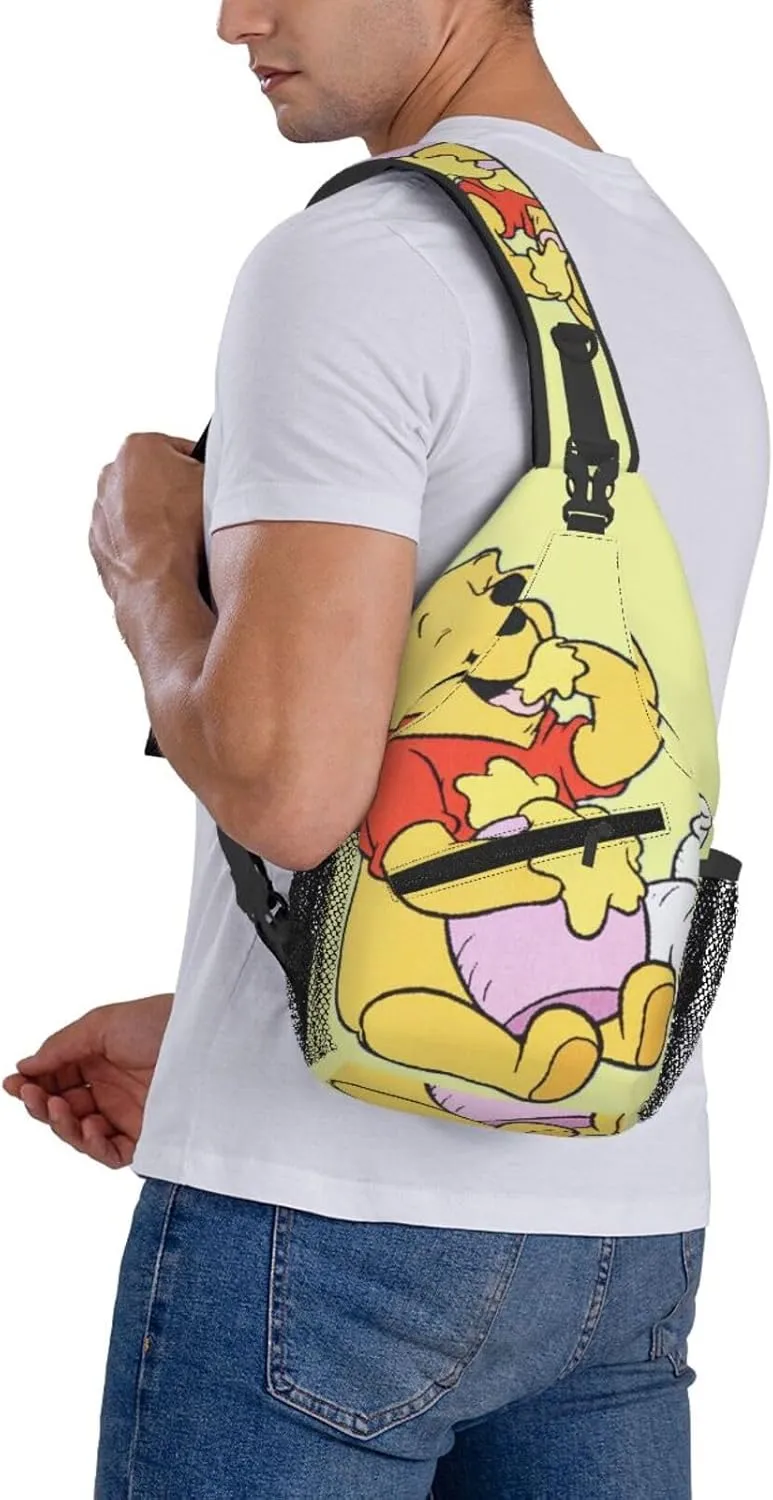 Win-nie The Pooh Crossbody Bag Sling Shoulder Bag for Outdoor Travel Sports Camping Hiking Shoulder Bags