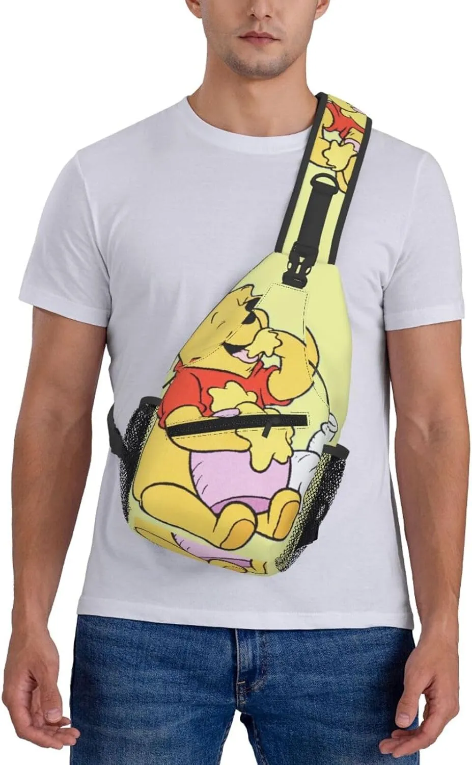 Win-nie The Pooh Crossbody Bag Sling Shoulder Bag for Outdoor Travel Sports Camping Hiking Shoulder Bags