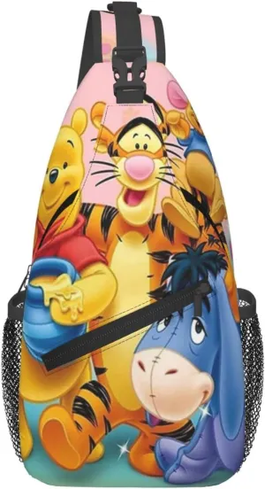 Win-nie The Pooh Crossbody Bag Sling Shoulder Bag for Outdoor Travel Sports Camping Hiking Shoulder Bags