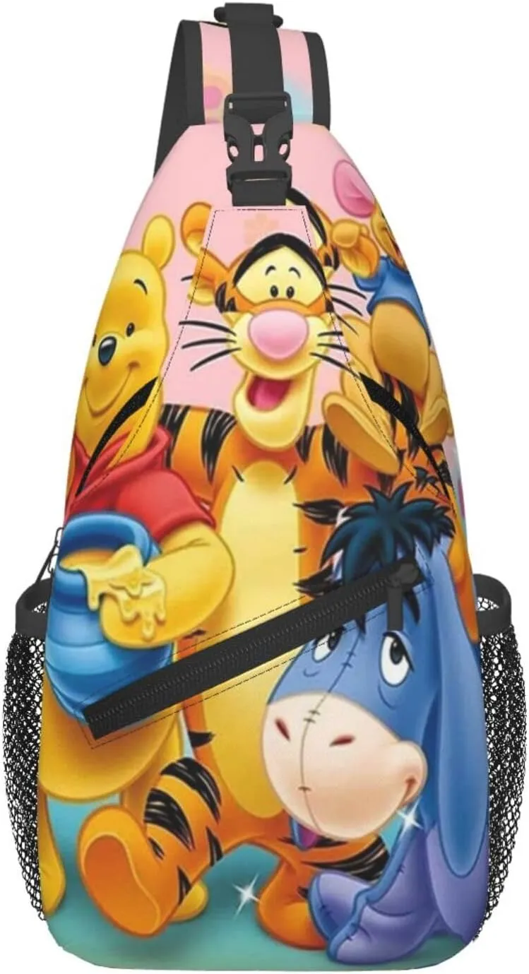 Win-nie The Pooh Crossbody Bag Sling Shoulder Bag for Outdoor Travel Sports Camping Hiking Shoulder Bags