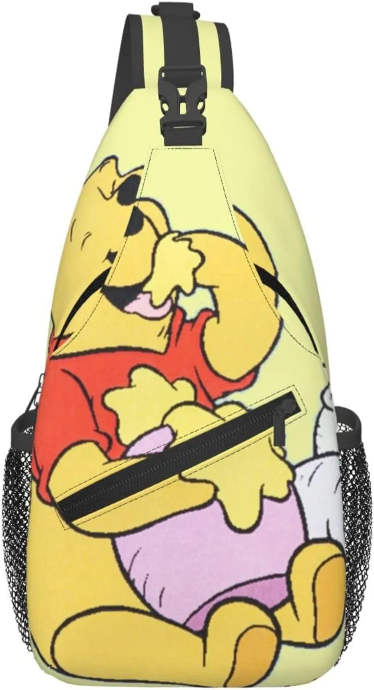 Win-nie The Pooh Crossbody Bag Sling Shoulder Bag for Outdoor Travel Sports Camping Hiking Shoulder Bags