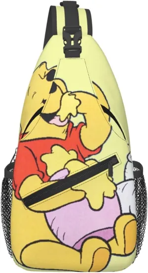 Win-nie The Pooh Crossbody Bag Sling Shoulder Bag for Outdoor Travel Sports Camping Hiking Shoulder Bags
