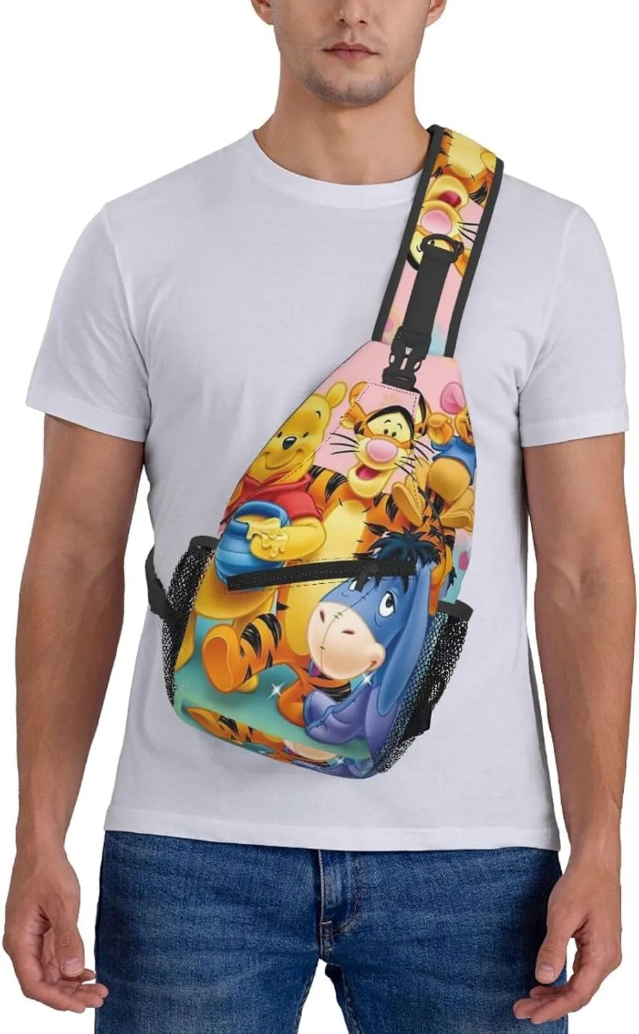 Win-nie The Pooh Crossbody Bag Sling Shoulder Bag for Outdoor Travel Sports Camping Hiking Shoulder Bags