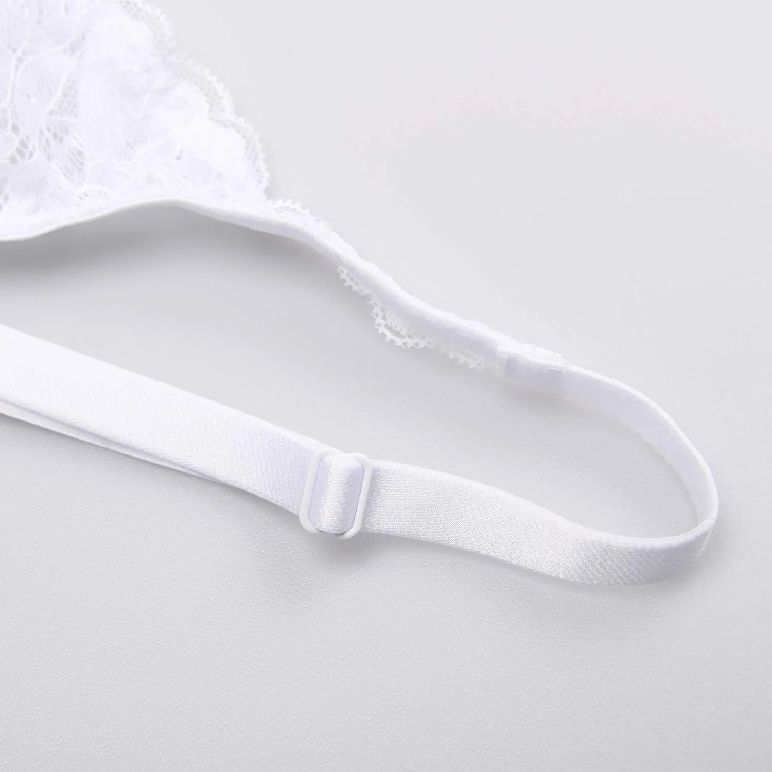 Wingslove Women's Sexy Bra Sheer Lace Bra Plunge Unlined Full Coverage See Through Underwire Bra
