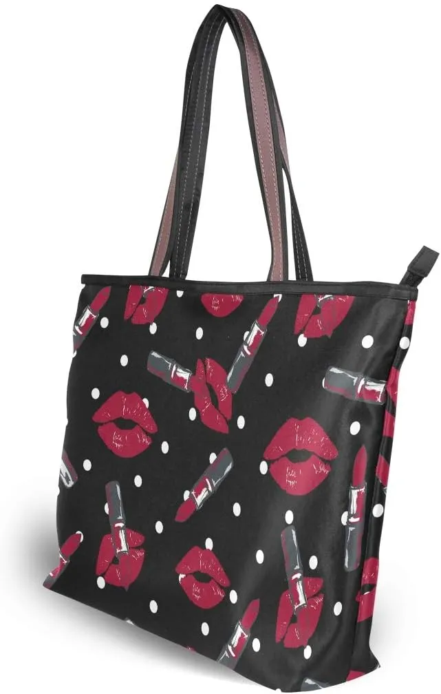 Woman Tote Bag Cute French Bulldog Shoulder Handbag for Work Travel Business Beach Shopping School