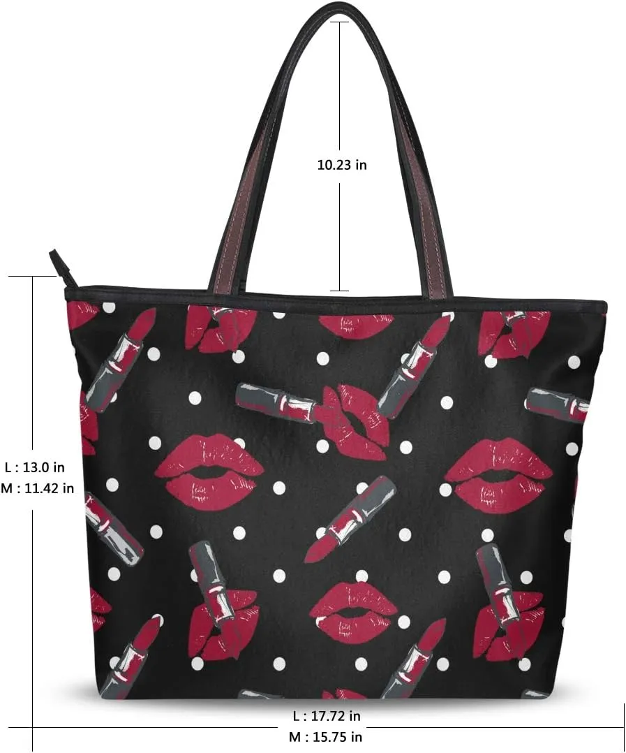 Woman Tote Bag Cute French Bulldog Shoulder Handbag for Work Travel Business Beach Shopping School