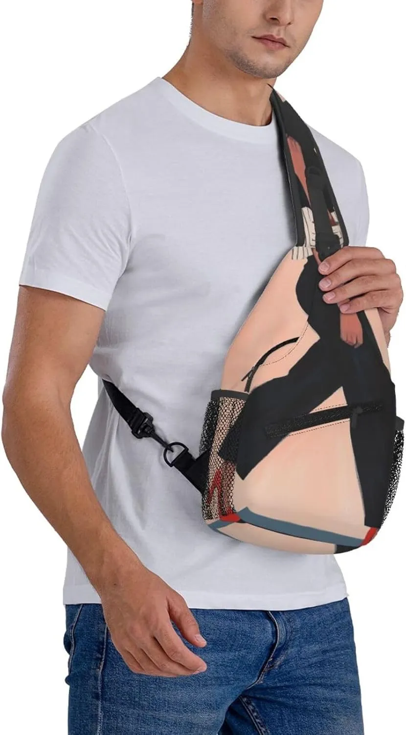 Woman Walking Backpack Travel Hiking Daypack Chest Bags Crossbody Shoulder Bag