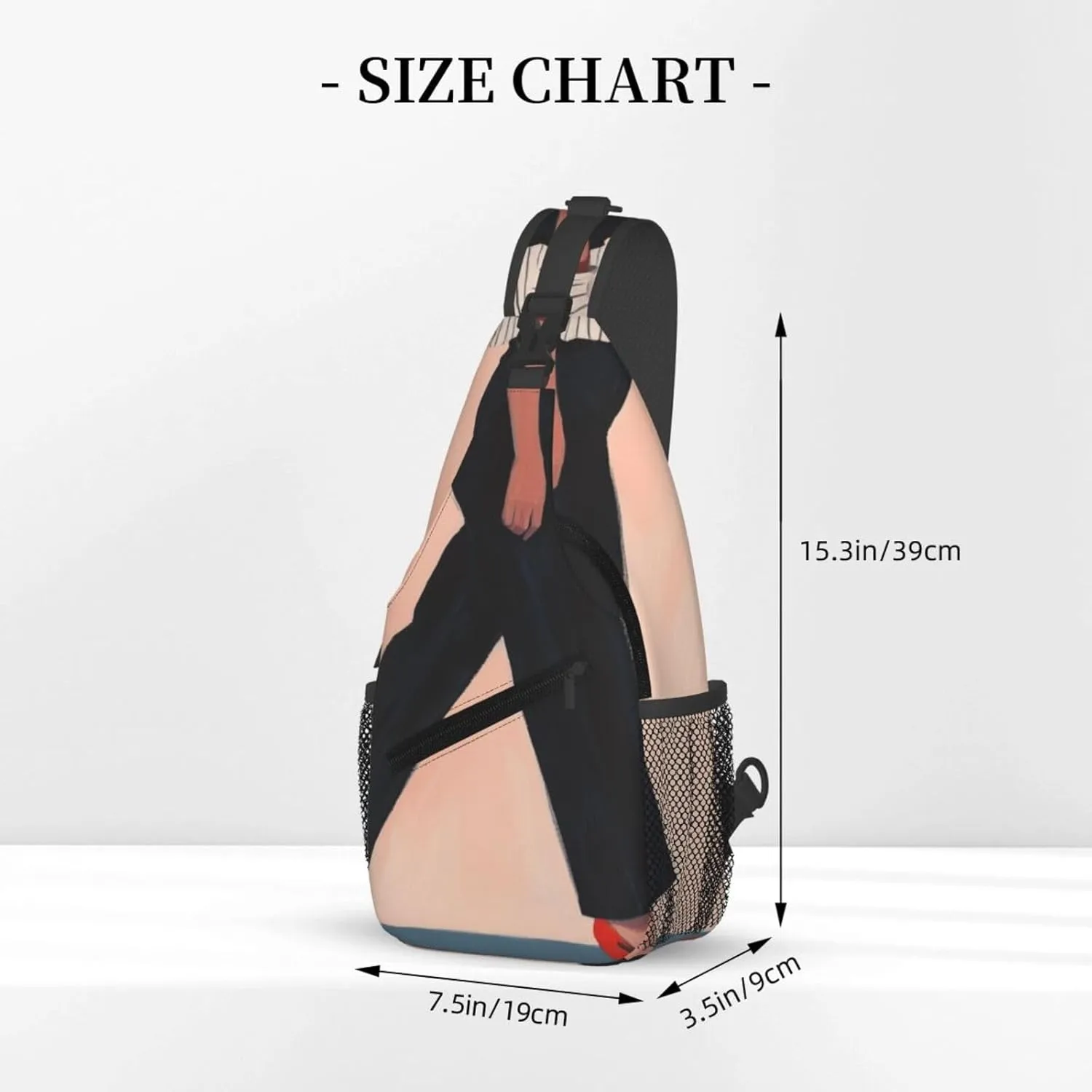 Woman Walking Backpack Travel Hiking Daypack Chest Bags Crossbody Shoulder Bag