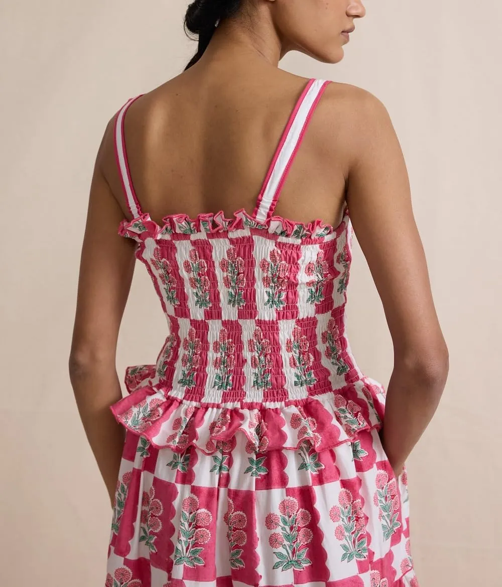 Women Boho Tie Shoulder Maxi Dress Square Neck Tiered Flowy Dress Floral Ruffle Long Dress Summer Beach Dress