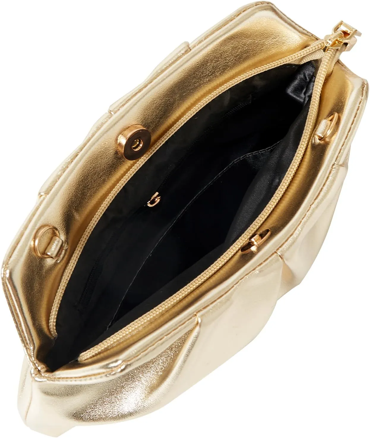 Women Clutch Bag Dressy Formal Handbag Pleated PU Clutch Purse Detachable Chain Crossbody Bag