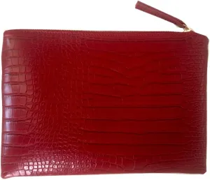 Women Clutches Crocodile Grain PU Leather Envelope Clutch Bag
