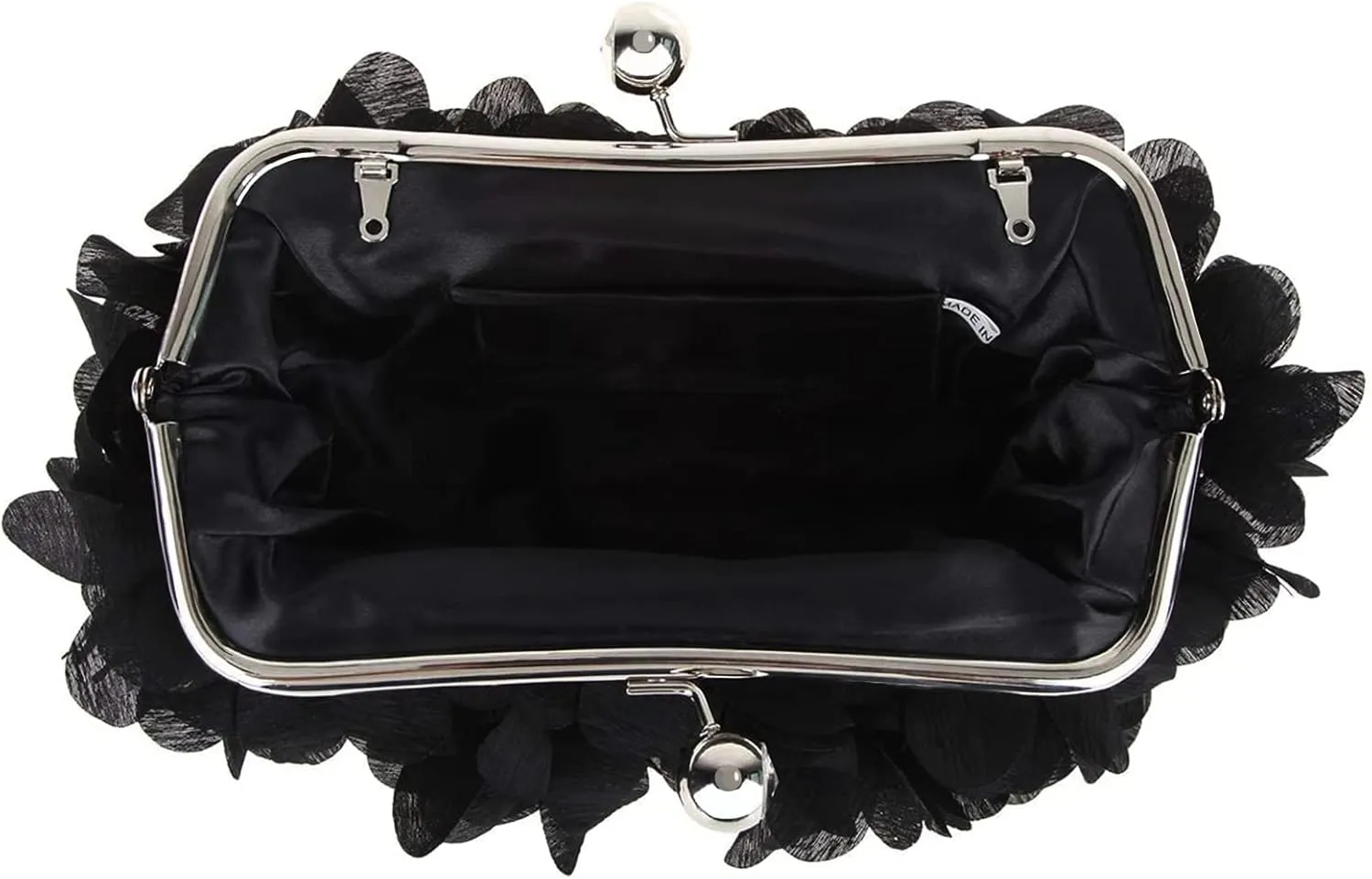 Women Elegant Evening Purse, Small Floral Clutch Bag with Detachable Chain for Wedding, Party, Prom