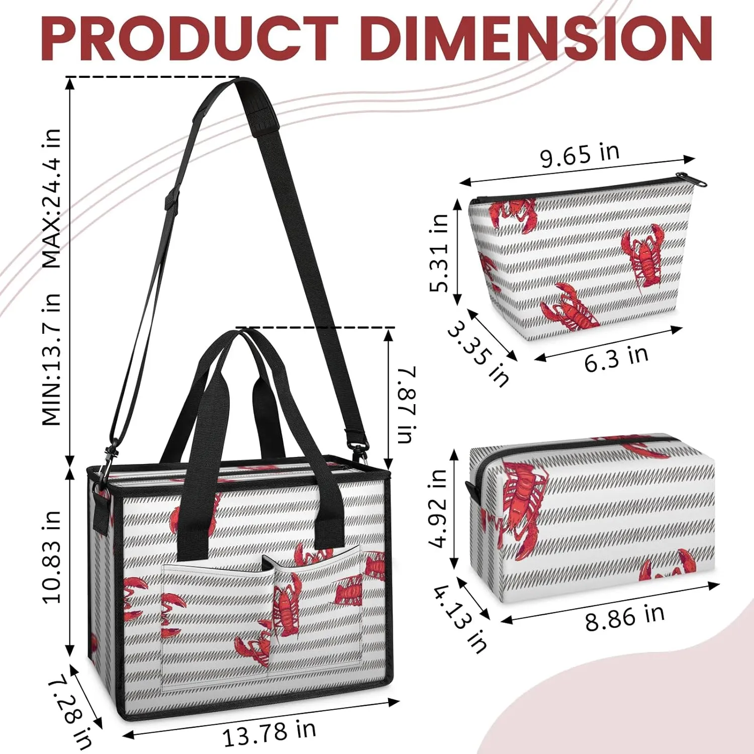 Women Fashion Tote Bag Wallet Shoulder Bags Set 3PCS Top Handle Satchel Purse Large Zippered Handbag Daily Use