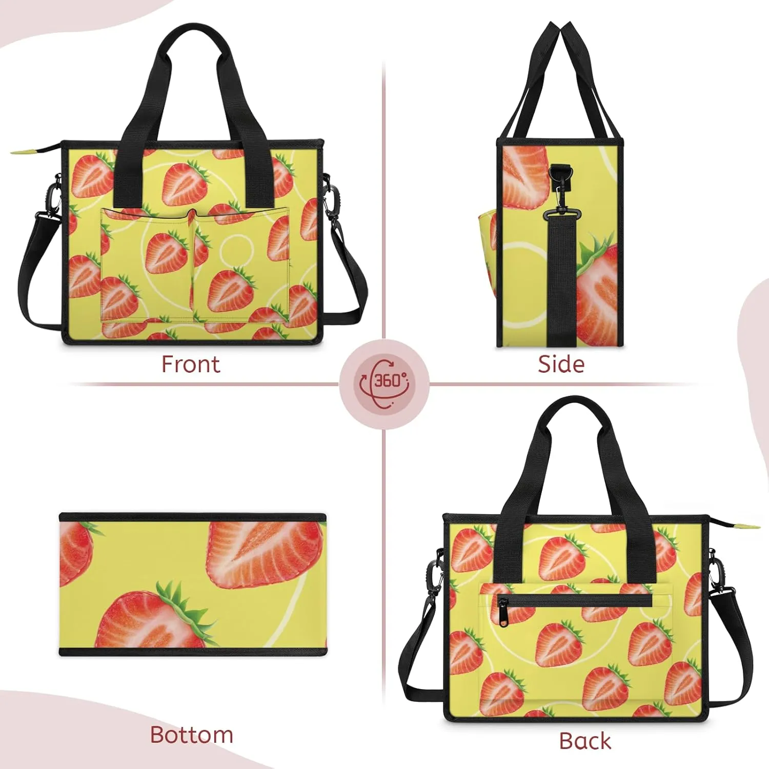 Women Fashion Tote Bag Wallet Shoulder Bags Set 3PCS Top Handle Satchel Purse Large Zippered Handbag Daily Use