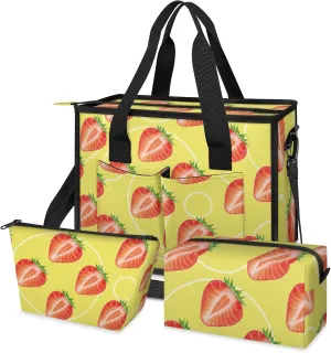 Women Fashion Tote Bag Wallet Shoulder Bags Set 3PCS Top Handle Satchel Purse Large Zippered Handbag Daily Use