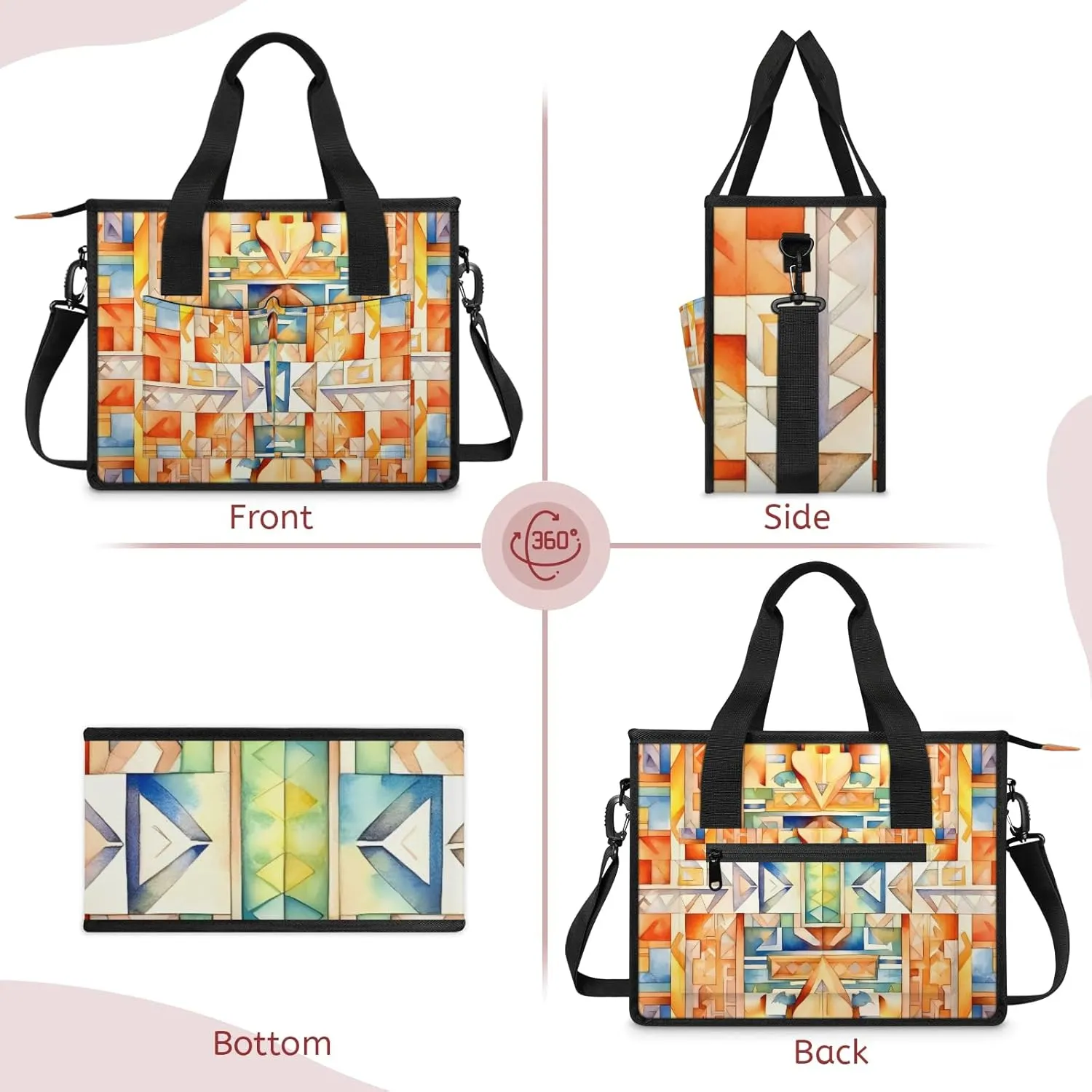 Women Fashion Tote Bag Wallet Shoulder Bags Set 3PCS Top Handle Satchel Purse Large Zippered Handbag Daily Use