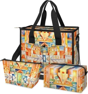 Women Fashion Tote Bag Wallet Shoulder Bags Set 3PCS Top Handle Satchel Purse Large Zippered Handbag Daily Use