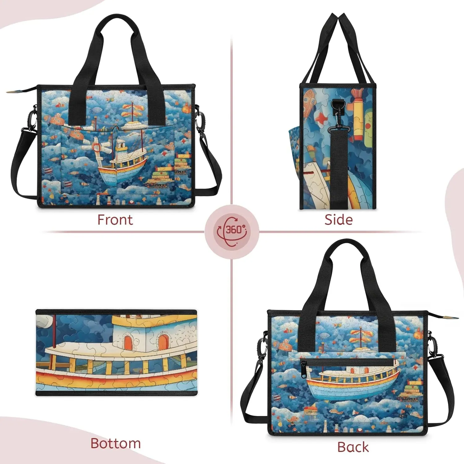 Women Fashion Tote Bag Wallet Shoulder Bags Set 3PCS Top Handle Satchel Purse Large Zippered Handbag Daily Use
