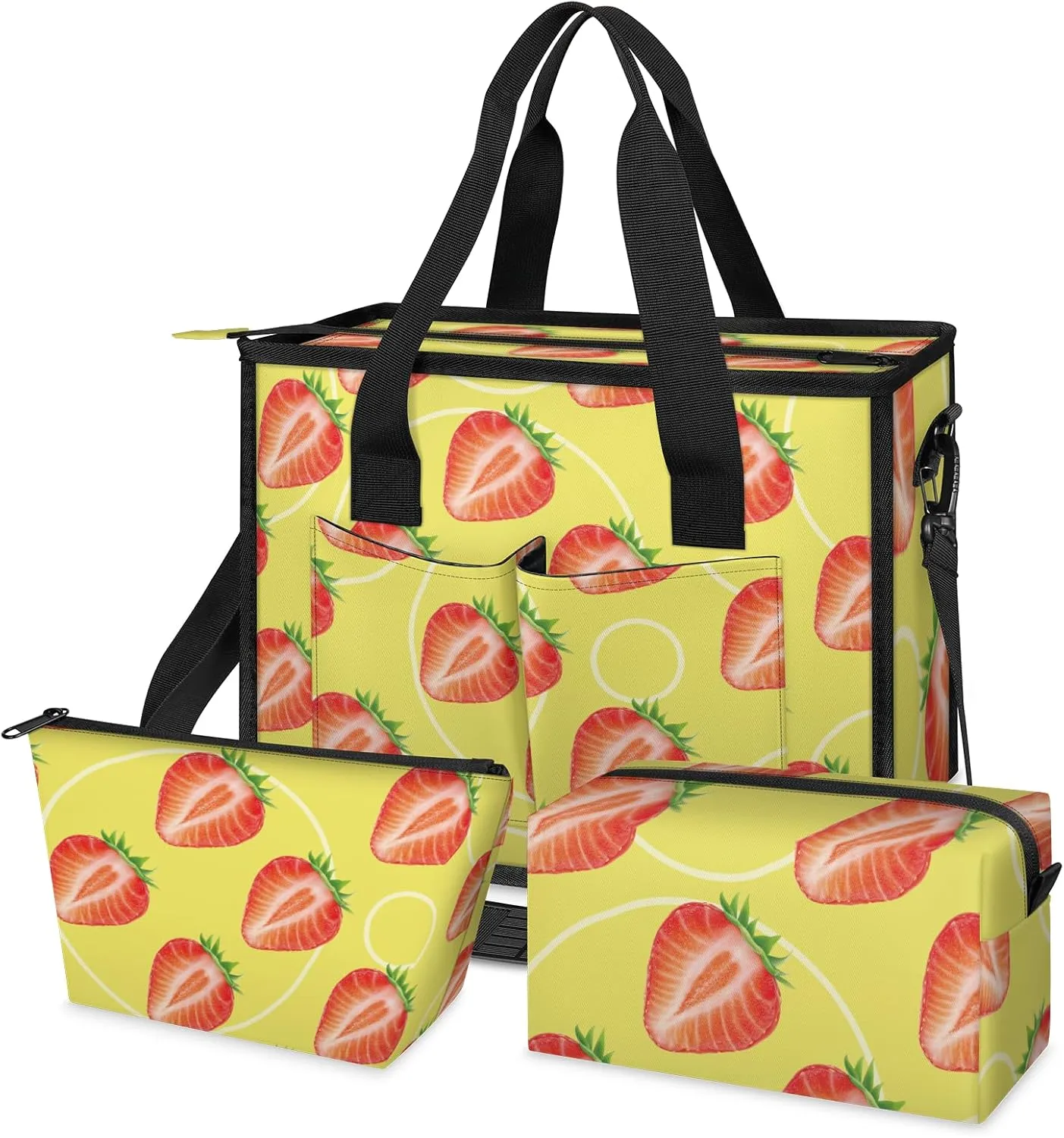 Women Fashion Tote Bag Wallet Shoulder Bags Set 3PCS Top Handle Satchel Purse Large Zippered Handbag Daily Use