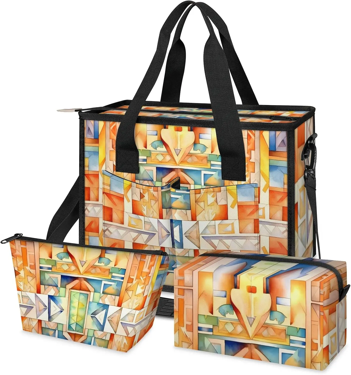 Women Fashion Tote Bag Wallet Shoulder Bags Set 3PCS Top Handle Satchel Purse Large Zippered Handbag Daily Use