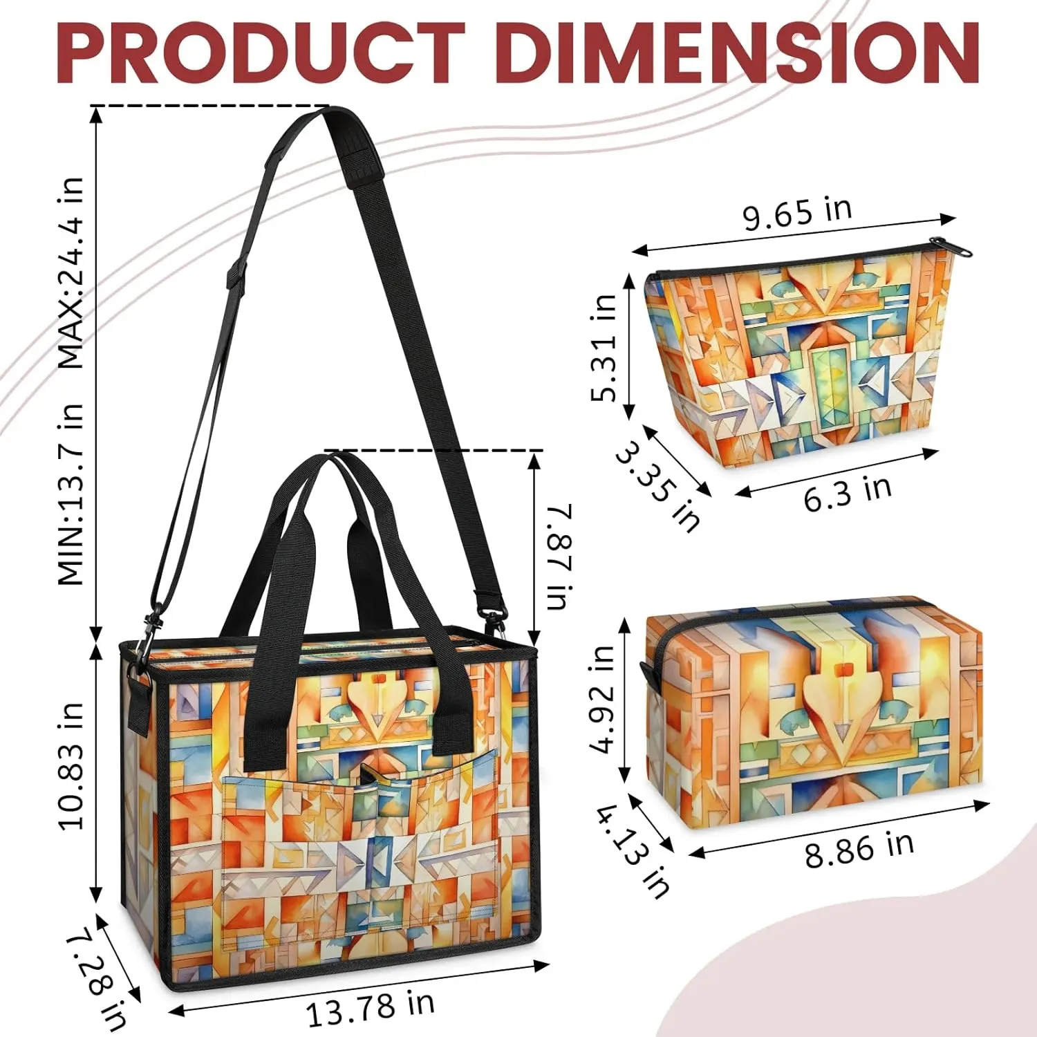 Women Fashion Tote Bag Wallet Shoulder Bags Set 3PCS Top Handle Satchel Purse Large Zippered Handbag Daily Use