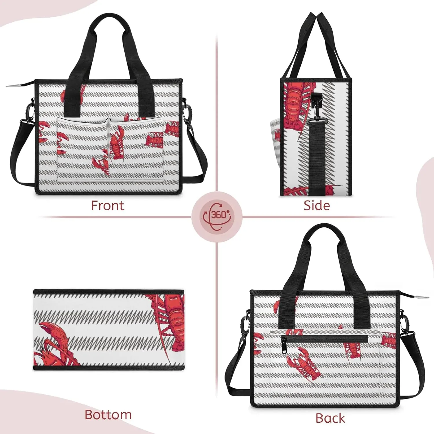 Women Fashion Tote Bag Wallet Shoulder Bags Set 3PCS Top Handle Satchel Purse Large Zippered Handbag Daily Use
