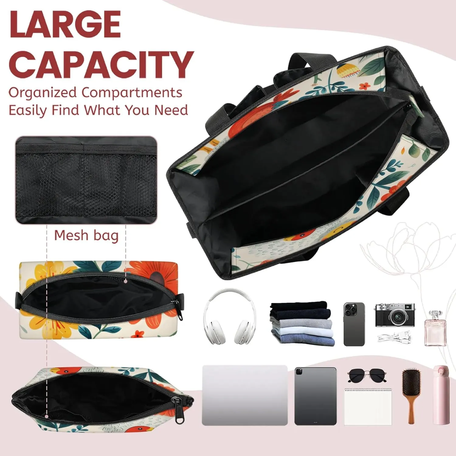 Women Fashion Tote Bag Wallet Shoulder Bags Set 3PCS Top Handle Satchel Purse Large Zippered Handbag
