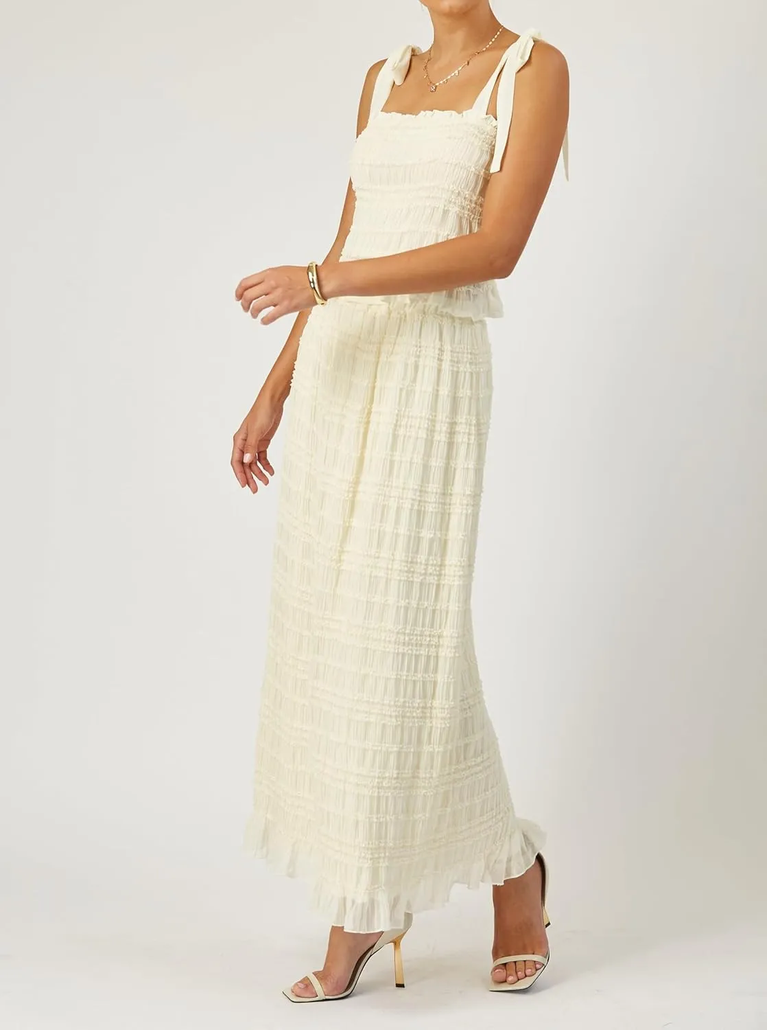 Women Floral Maxi Dress Boho Tie Shoulder Flowy Sundress Sleeveless Backless Long Dress Summer Holiday Beachwear