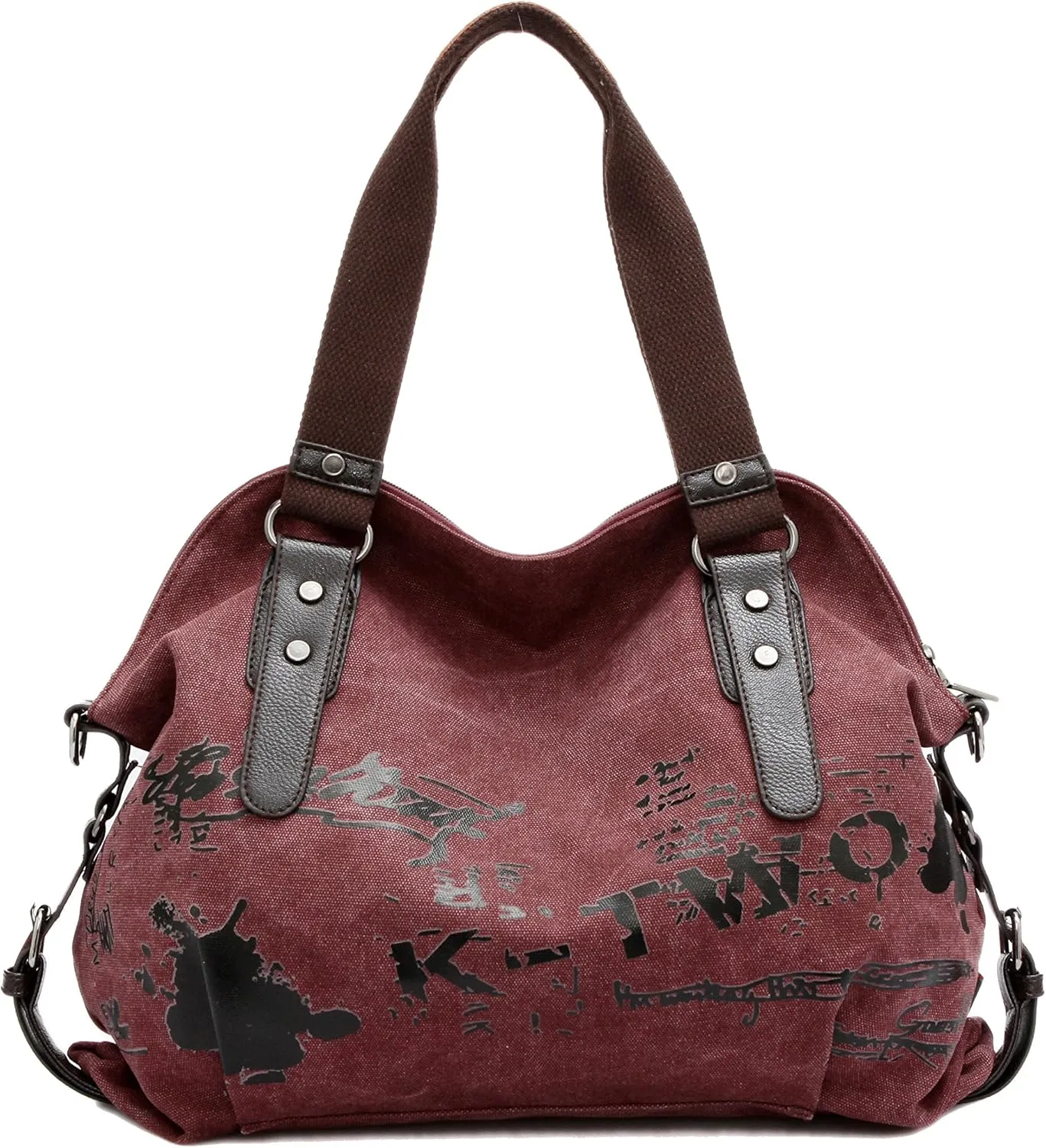Women Handbag Casual Vintage Hobo Canvas Daily Purse Shoulder Tote Shopper Bag