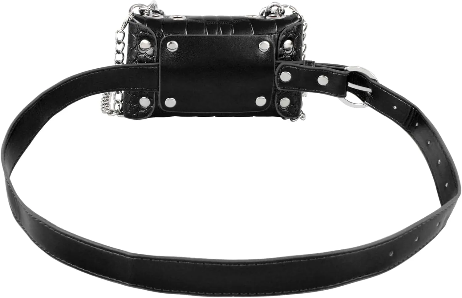 Women Mini Chain Plaid Fanny Pack Waist Bag Belt Bag Small Shoulder Purse for Travel Workout Running Hiking