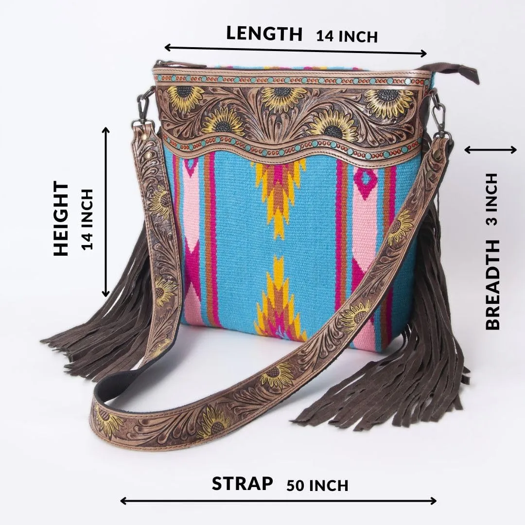 Women Natural Cowhide Leather Crossbody Bag With Adjustable Detachable Strap