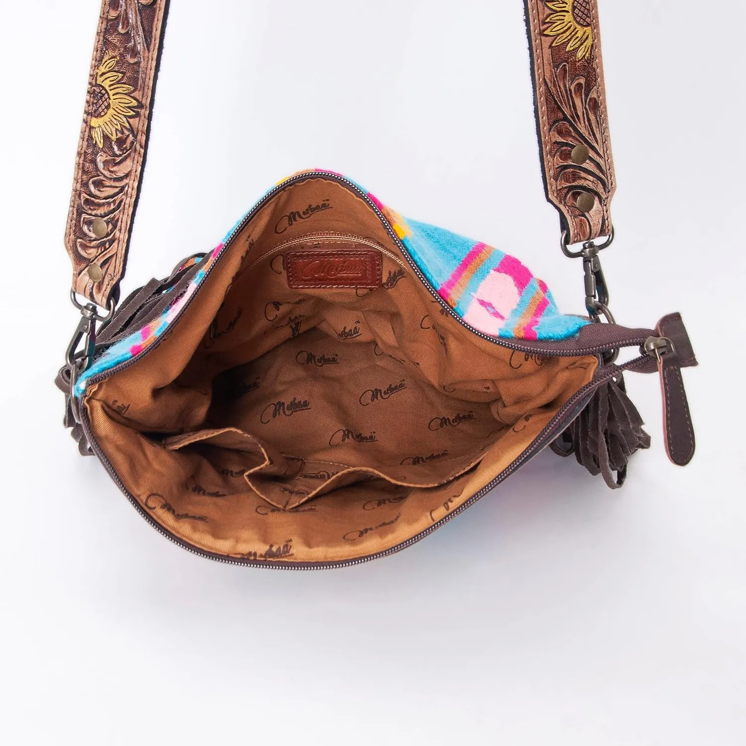 Women Natural Cowhide Leather Crossbody Bag With Adjustable Detachable Strap