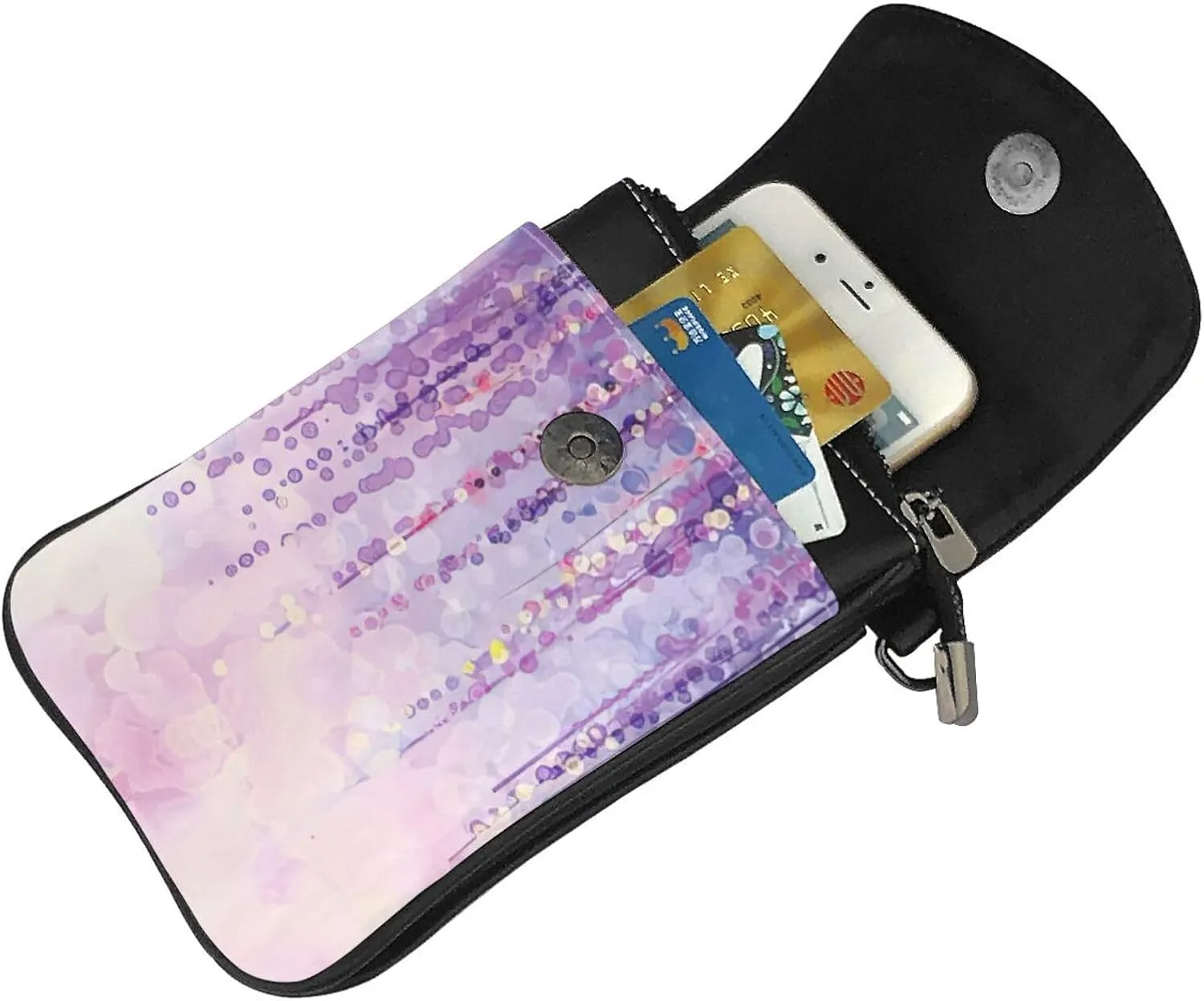Women PU Leather Kawaii Embroidered Cute Mini Funny Sloths Print Crossbody Cell phone Bag/Coin Purse