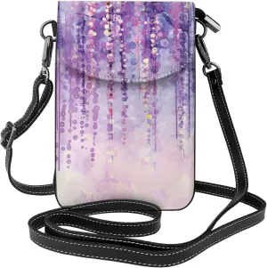 Women PU Leather Kawaii Embroidered Cute Mini Funny Sloths Print Crossbody Cell phone Bag/Coin Purse