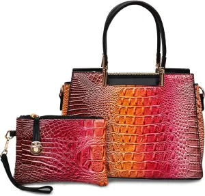 Women Purses And Handbag Wallet Tote Bag Shoulder Bag Top Handle Satchel Purse For Women Set 2pcs