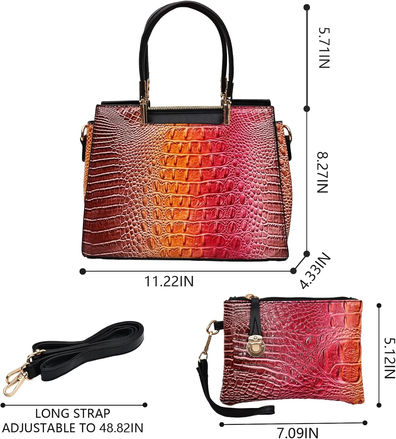 Women Purses And Handbag Wallet Tote Bag Shoulder Bag Top Handle Satchel Purse For Women Set 2pcs