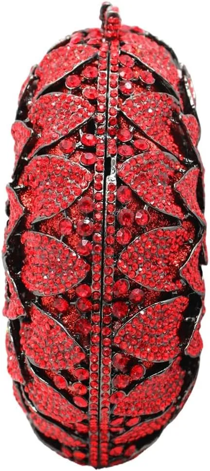 Women Rhinestone Flower Handbag Sunflower Pattern Circular Clutch Purse Cute Shiny Floral Shoulder Party Bag