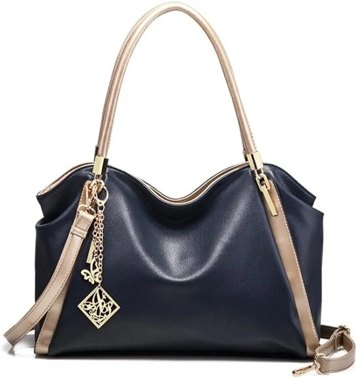 Women Soft Synthetic Patnet Leather Large Capacity Tote Satchel Hobo Shoulder Messenger Handbags Clutches Wristlet