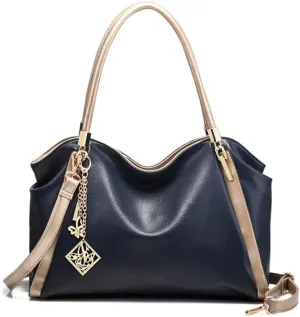 Women Soft Synthetic Patnet Leather Large Capacity Tote Satchel Hobo Shoulder Messenger Handbags Clutches Wristlet