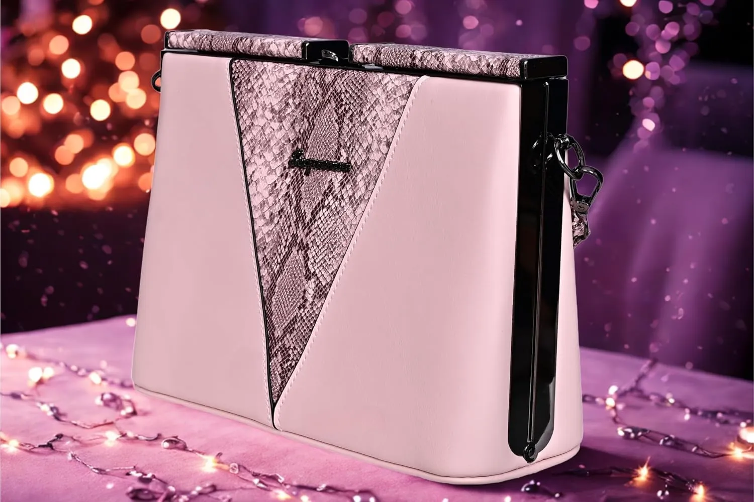 Women Vegan Leather handbags, Fashion Snake Printed crossbody Bags, Clutch Bags