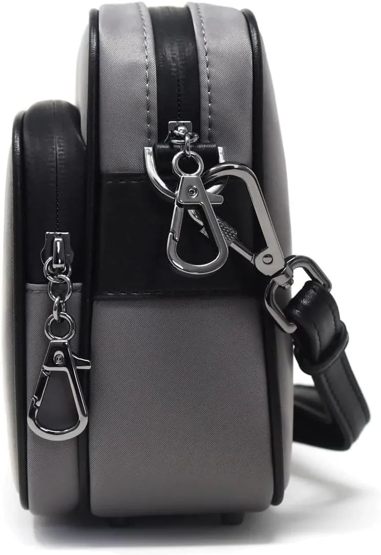 Womens Anti-Theft Water-Proof Travel Crossbody Bag with Slash-Resistant Faux Leather & Locking Clasps Strap