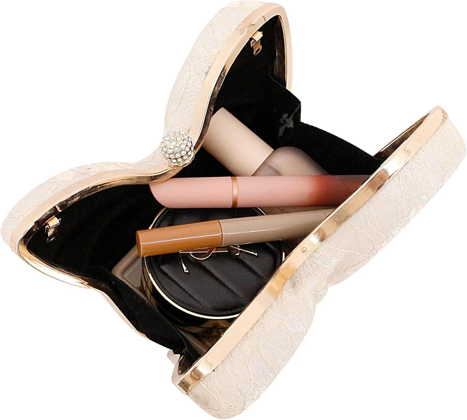 Womens Exquisite Butterfly Evening Bag Embroidery Floral Clutch Purse Party Wedding Prom Handbag Shoulder Bag