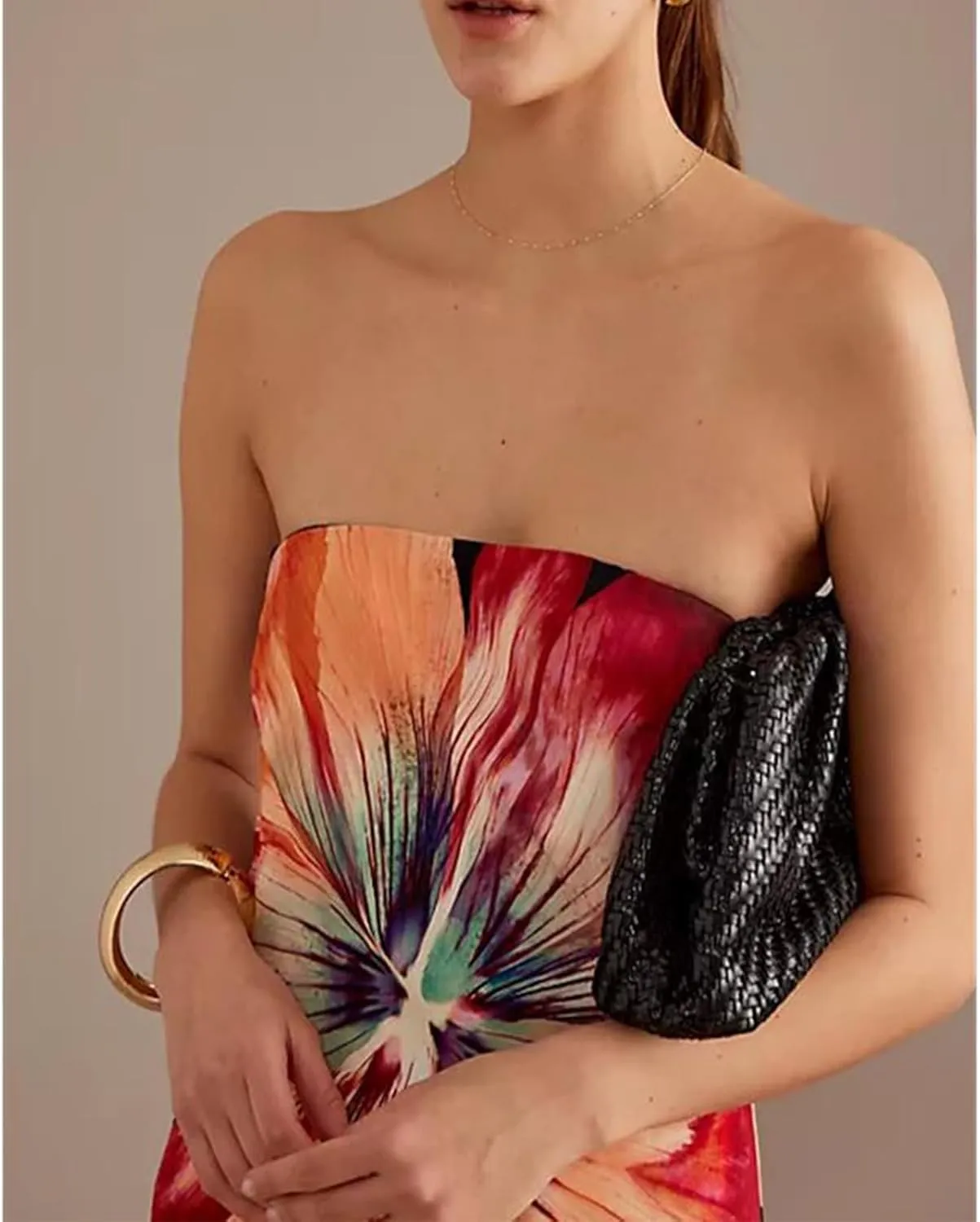 Womens Floral Strapless Bodycon Maxi Dress Sexy Backless Long Tube Dress Y2K Off Shoulder Summer Beach Dress